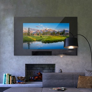 Hình chữ nhật Hidden TV cho khách phòng khách nhà sử dụng điều khiển từ xa gương lò sưởi chiếu sáng Tính năng nhôm thiết kế đồ họa - Product Image 3