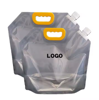 Sac de Rangement d'Eau Pliable de 1,3 Gallon, Bidon d'Urgence en Plastique pour Sport de Plein Air et Camping