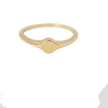 Inspire Jewelry พรีเมี่ยมสไตล์เล่นจังแหวนป้ายขนาดเล็กสแตนเลสชุบทองสไตล์แชมเปญแหวนหมั้นปาร์ตี้