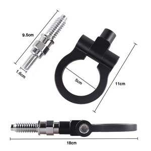 Phổ Bạc Nhôm 16Mm Kéo Móc Cho Phía Trước & Phía Sau BMW & Hầu hết Châu Âu Xe Ô Tô Đua Phong Cách Vít-On Phía Trước Bumper Kéo Móc - Product Image 2