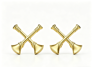 Insignia Metálica Personalizada 3D con Forma de Dos Cornetas Cruzadas para Comandante de Batalión, Chapada en Oro/Níquel, Aleación de Zinc, Pin de Solapa para Souvenir y Uniforme - Product Image 4