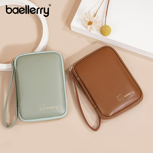 Baellerry Passport <b>Holder</b> 7 Inch Zippered Organizer For Travel <b>Documents</b> And Coins Black - Product Image 2