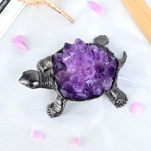 Bán buôn tự làm tinh thể tự nhiên cụm đèn <span class=keywords><strong>Citrine</strong></span> ánh sáng rùa thạch anh tím đèn - Product Image 4