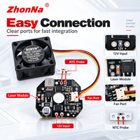 Module laser bleu ZhonNa avec carte de commande PCB, contrôle de température NTC, 1A-3.5A, ventilateur 12V, pièce pour équipement laser commercial