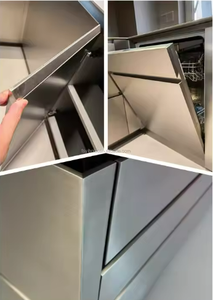 BAINENG Moderne de haute qualité personnalisé petites armoires de cuisine en acier inoxydable ensemble complet casiers alimentaires multifonctionnels pour la maison - Product Image 3