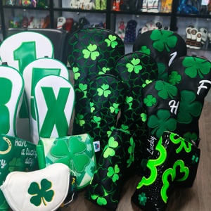 Fundas para Palos de Golf con Diseño de Trébol de Cuatro Hojas, Accesorios de Golf de Lujo, Regalo, Color Verde Fresco, Funda para Driver - Product Image 2