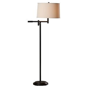 Modern Designer 1-Light <strong>Swing</strong> <strong>Arm</strong> <strong>Floor</strong> <strong>Lamp</strong> With Drum Shades drop chandelier for Bedroom Living Room - Product Image 2