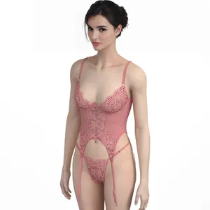 Sexy Lace Underwear Custom Transparent Hollowed-out Open Fashion Jumpsuits For Women
