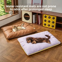 Coussins pour animaux de compagnie modernes et luxueux en gros, imperméables, avec housse amovible et lavable, accessoires pour animaux de compagnie OEM pour la maison