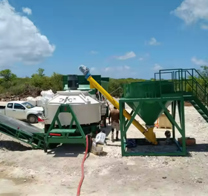 Mini-centrale à ciment en France, centrale à <span class=keywords><strong>béton</strong></span> mobile avec brise-grands sacs et silo - Product Image 2