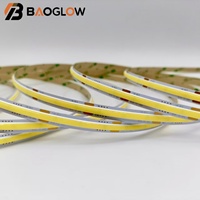 Tira de Luz LED COB de Alta Densidad, 2700K-6500K, Alto CRI 90, PCB de 8MM, DC 24V, 624 LED/M, Regulable, Flexible