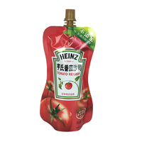 Emballage flexible à chaud personnalisé sac de pâte de tomate pochette à bec Doypack matériau PET héliogravure pour sauces ketchup