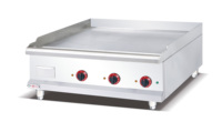 Wajan Panggang Gas Stainless Steel Komersial untuk Dapur, untuk Restoran Steak Hamburger dan Perlengkapan Hotel
