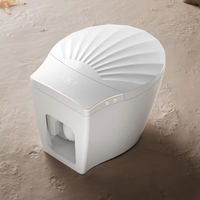 2025 Shell Forme Siège Massage Smart Toilette Automatique Wc Bidet Flont Lavage Réservoir Intégré Toilette Intelligente avec Télécommande