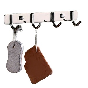 Ganchos para Colgar Ropa Multifuncionales Duraderos de Acero Inoxidable 304, Color Plateado, Gancho Individual, Montaje en Pared con Tornillos, para Hogar y Hotel, Jelos 033 - Product Image 1