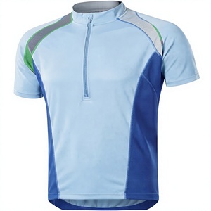 เสื้อจักรยานแขนสั้นผู้ชาย สีตามสั่ง ดีไซน์ซิปครึ่งตัว ระบายอากาศได้ดี เสื้อสำหรับปั่นจักรยานบนถนน ราคาขายส่ง - Product Image 1
