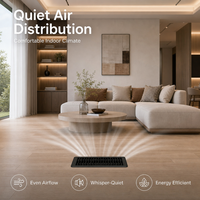 Nouvelle grille de ventilation rectangulaire noire 4*10 pour climatisation, vente en gros