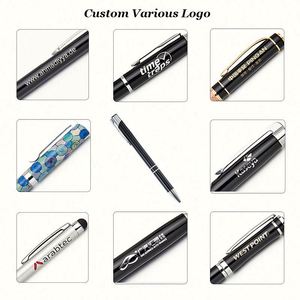 Stylo bille publicitaire personnalisé avec logo, en métal noir, pour cadeaux promotionnels d'entreprise - Product Image 4