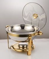 Chauffe-plat rond en acier inoxydable 201 TAIDING de 5 L pour buffet, idéal pour les camions de restauration mobiles, conception détachable