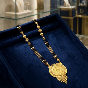 Wholesale 24K Micro Gold Long Pendant Mangalsutra For Married Women, Indian Long Mangalsutra, Daily Wear Gold Finish Mangalsutra - Product Image 2