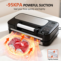 Machine de mise sous vide OEM 95KPa avec double étanchéité pour aliments secs et humides, scelleuse sous vide avec poignée Easy-Lock, pour usage commercial