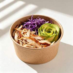 Tazón de Sopa de Papel Kraft de 16 oz, Resistente al Agua, Desechable, Biodegradable, para Comida para Llevar, Entrega de Comida Rápida, Restaurante - Product Image 4