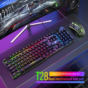 Clavier mécanique filaire RGB, interface USB, 108 touches, clavier numérique programmable, clavier ergonomique pour jeux, ensemble clavier-souris - Product Image 5