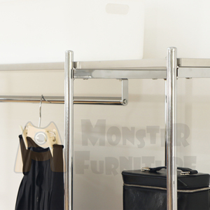 Perchero Moderno Serie UrbanChrome con Acabado Cromado de Alto Brillo, Detalles de Borde Refinados en ABS, Diseño de Esquinas Redondeadas, Bordes Suaves y Seguros - Product Image 2