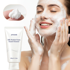Crème nettoyante à la protéine de soie avec acide hyaluronique Mousse nettoyante riche et nettoyage en profondeur pour les peaux mixtes à grasses - Product Image 4