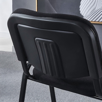 Chaise de bureau ergonomique au design simple, chaise de conférence en maille confortable avec structure en fer pour usage commercial