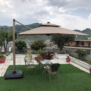 Sombrillas y bases de patio en voladizo de aluminio de alta calidad, sombrilla impermeable <span class=keywords><strong>para</strong></span> jardín, sombrilla <span class=keywords><strong>para</strong></span> playa, piscina, uso al aire libre - Product Image 4