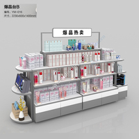 Support d'affichage cosmétique avec éclairage LED, présentoir de maquillage, support cosmétique, étagère d'affichage cosmétique pour magasin de détail