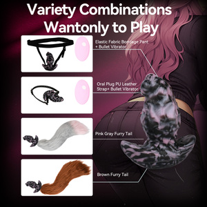 YOCY Plug Anale a Forma di Coda di Volpe, Dildo Vibrante per Masturbazione, Massaggiatore Prostatico per Uomo, Dispositivo per Giochi Erotici Femminili - Product Image 4