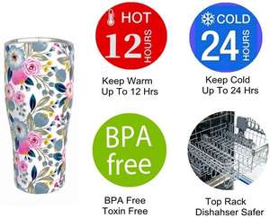 Gobelet Thermos en Forme de Taille pour Bière, Tasses Glacées Isothermes sous Vide 10oz 16oz 20oz 30oz, en Acier Inoxydable 304, avec Couvercle - Product Image 6