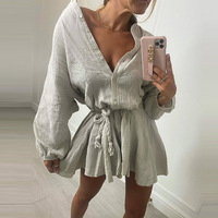 Robe de soirée courte Sexy 2022, grande taille, manches longues, tenue de soirée élégante, décontractée, Mini robe pour femmes, été