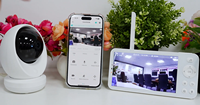 Babyphone WiFi avec application CloudEdge, contrôle, écran 5,5 pouces, caméra 2K, communication bidirectionnelle, capteur de température, berceuses, batterie 5000 mAh