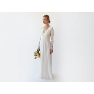 ชุดแต่งงานลูกไม้สไตล์โบฮีเมียน # 1242 - Product Image 4