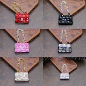 2025 Mini Rhinestone Handbag Bag Keychain Decoration Element Women Jewelry Key Chain Small Gift Junk <b>Phone</b> <b>Case</b> <b>Charm</b> Diy Craft - Product Image 2
