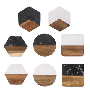 Vendita calda su misura di marmo sottobicchiere Set regali di nozze-Acacia sottobicchiere <span class=keywords><strong>in</strong></span> <span class=keywords><strong>legno</strong></span> per bevande porta tazze - Product Image 1