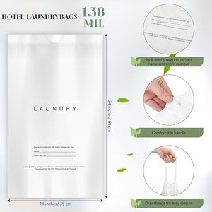 Laundry Garbage <b>Bags</b> HDPE with Heat <b>Seal</b> Closure Offset Printed Disposable for Factory Travel Hospital - Product Image 6