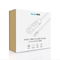 MING Pelapisan Nikel Berkualitas Tinggi 24/30AWG Hub Adapter 3.0type-c Desain Baru Usb Type c Port Hub Multiport 4 in 1 Usb c Hub