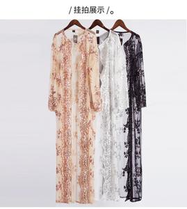 Abiti da <span class=keywords><strong>donna</strong></span> musulmani Cardigan lungo ricami di lusso con paillettes da esterno cappotti Kimono top primavera autunno Party Wear EL212 15% di sconto - Product Image 6
