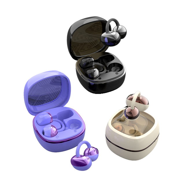 Bestseller New Wireless Ear-clip Headphones for 5.4 IPX-4 Waterproof LED JL 3D Sports Music Open-style Ear-piercing Design