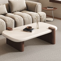 Table basse rectangulaire en bois moderne et minimaliste pour salon, design luxueux, meubles durables pour salon