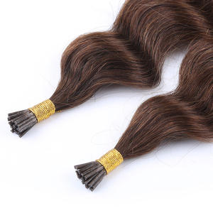 Extensions de cheveux Remy à double tirage avec pointes pré-collées V/<span class=keywords><strong>U</strong></span>/I, 100% cheveux humains, extensions de cheveux I-tip à double tirage - Product Image 3