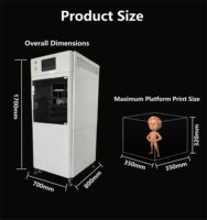 Imprimante 3D DLP industrielle 300DLP avec technologie Top-Down, haute résolution et grande taille d'impression