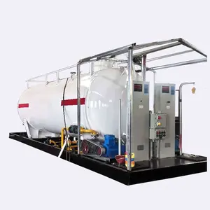 5 10 20 tons ASME Standard complete automatic skid mounted mobil gas filling station