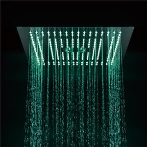 Ensemble de <span class=keywords><strong>douche</strong></span> thermostatique HIDEEP finition chrome carré, montage mural/plafond, eau chaude/froide, télécommande, robinet de <span class=keywords><strong>douche</strong></span> LED - Product Image 3