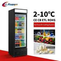Réfrigérateur commercial vertical à porte vitrée, sans givre, pour boissons, idéal pour le stockage de jus en magasin de détail