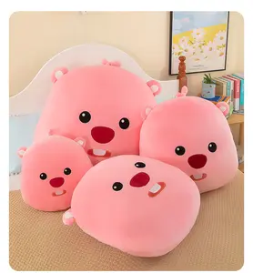 Super Cute Beaver Sofa Cushion Xmas Gift Creative Funny Beaver Anime Cartoon Plush Loopy Throw Pillow Stuffed Animal Toys